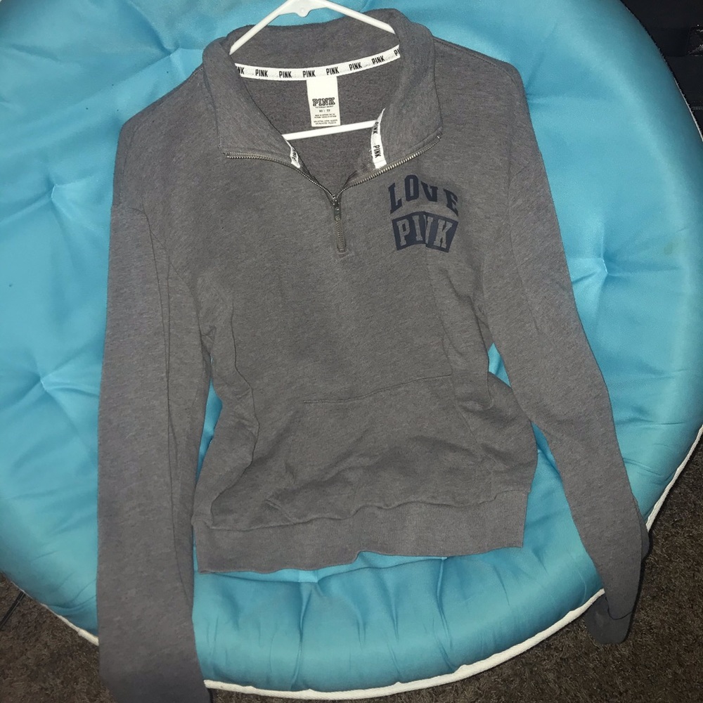 vs pink quarter zip